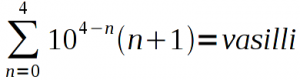 12345 = vasilli 12345 = vasilli